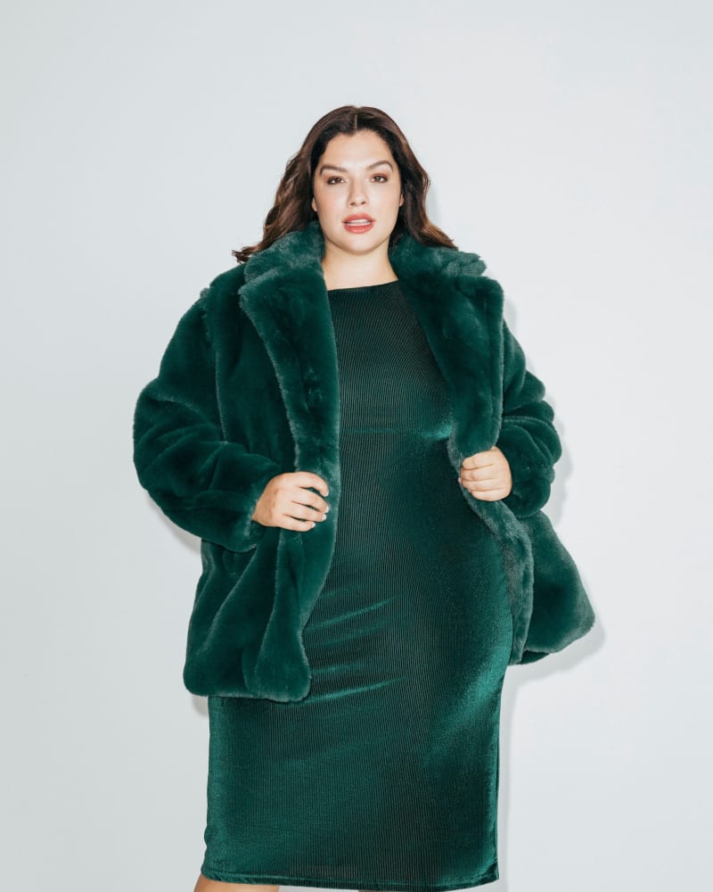 Dark green teddy coat hotsell